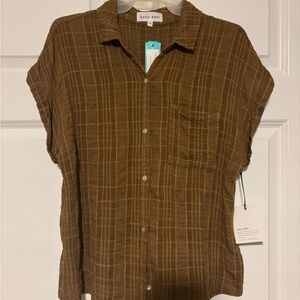 Bella Dahl Brown Plaid Shirt